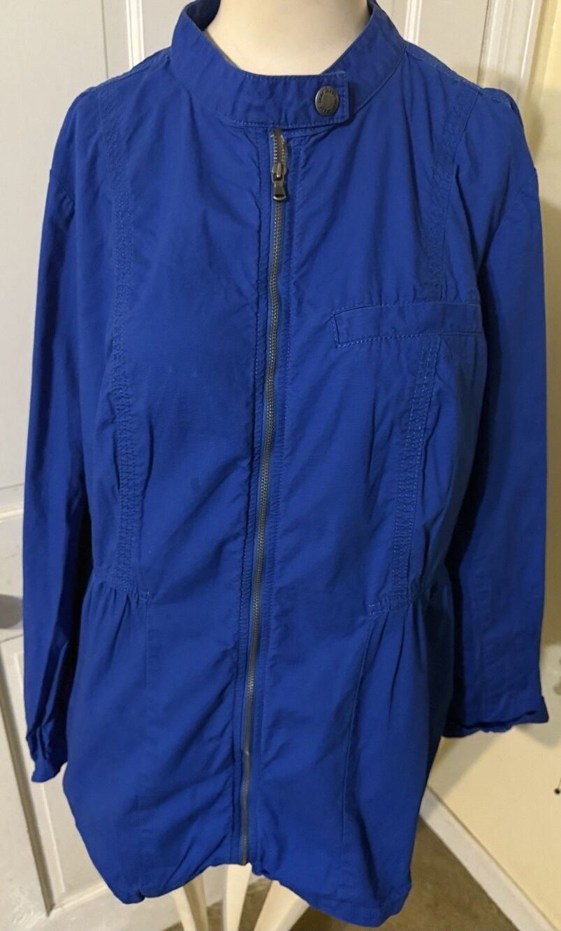 DKNY Jeans Cobalt Royal Lightweight Blue Jacket Size 14/16W